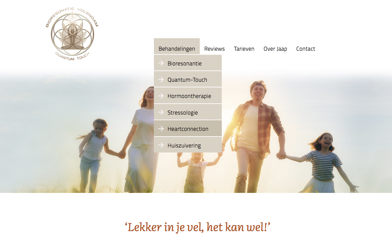 Diseño web para Bioresonancia Volendam