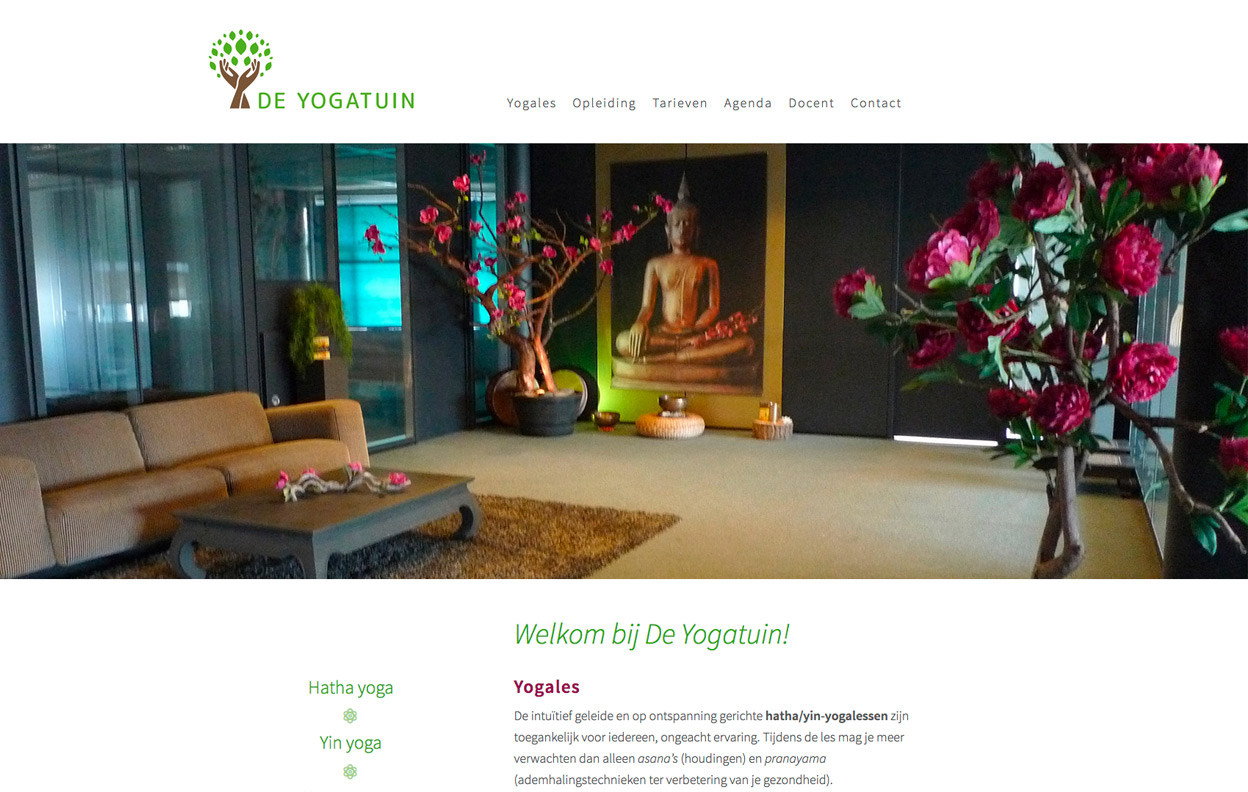 Diseño web para De Yogatuin