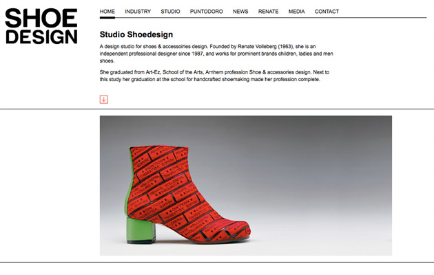 Homepage van Shoedesign.nl