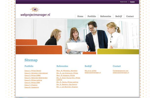 Sitemap Webprojectmanager.nl